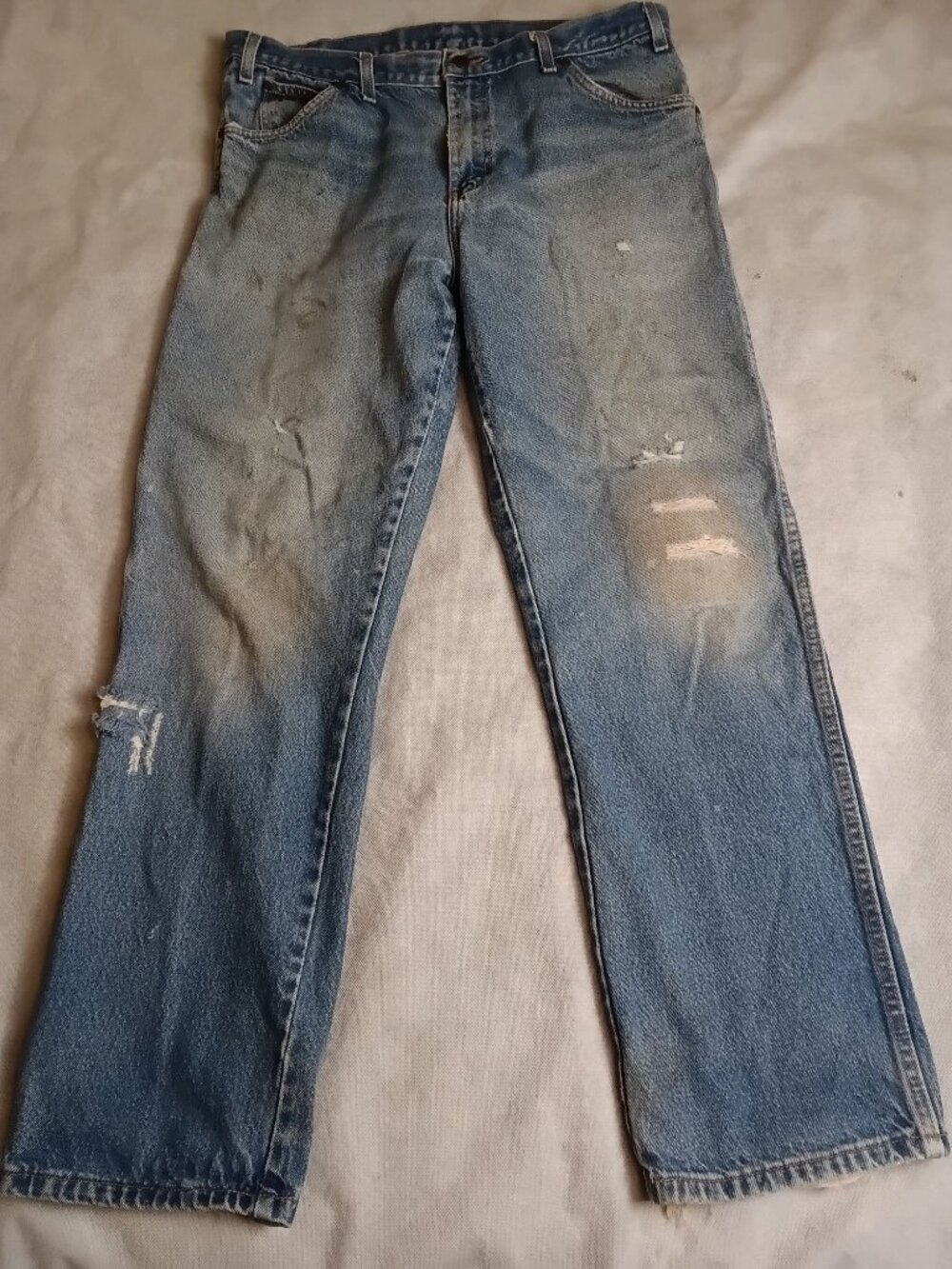 Vintage Y2K Dickies Regular Straight Fit Jeans 38x32 Patched Inside Denim Work